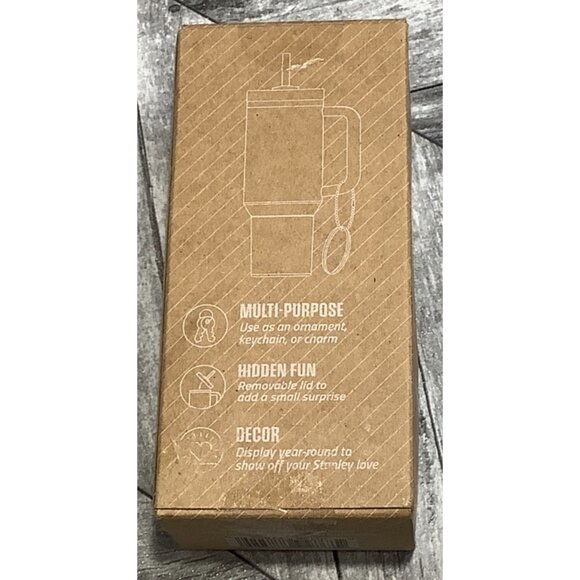 Stanley Water Bottle Keychain Christmas Tree Ornament Red - Picture 2 of 7